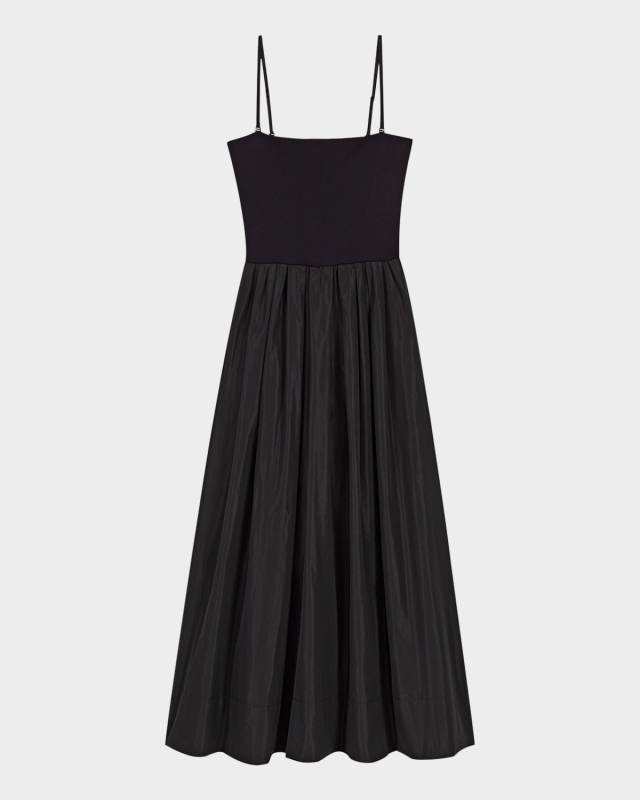 Rabiana Mixed-Media Midi Dress